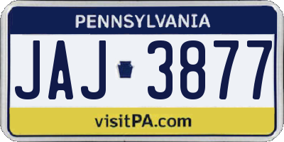 PA license plate JAJ3877