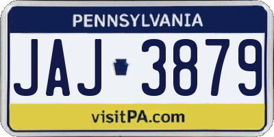 PA license plate JAJ3879