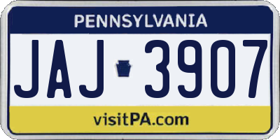 PA license plate JAJ3907