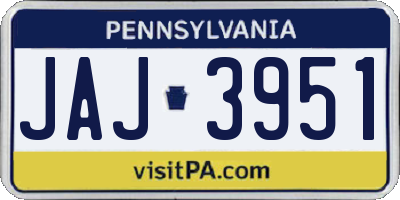 PA license plate JAJ3951