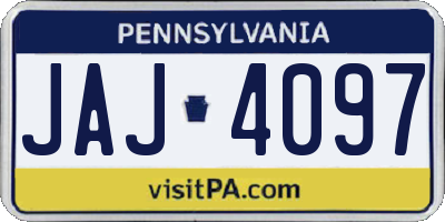 PA license plate JAJ4097