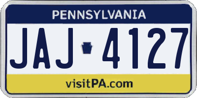 PA license plate JAJ4127