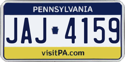 PA license plate JAJ4159