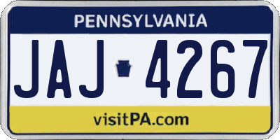 PA license plate JAJ4267