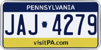 PA license plate JAJ4279