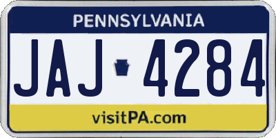 PA license plate JAJ4284