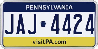 PA license plate JAJ4424