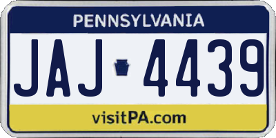 PA license plate JAJ4439