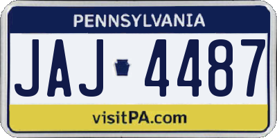 PA license plate JAJ4487