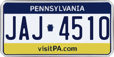 PA license plate JAJ4510