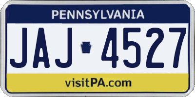 PA license plate JAJ4527