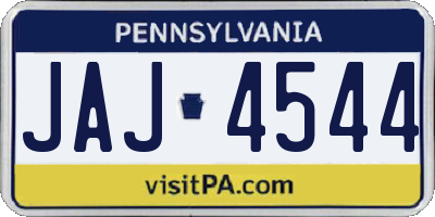 PA license plate JAJ4544