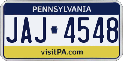 PA license plate JAJ4548