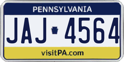 PA license plate JAJ4564