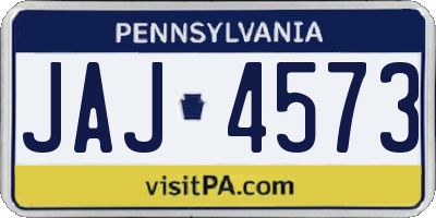 PA license plate JAJ4573