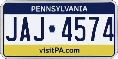 PA license plate JAJ4574