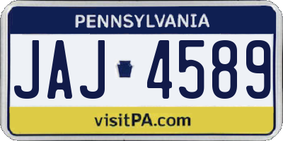 PA license plate JAJ4589