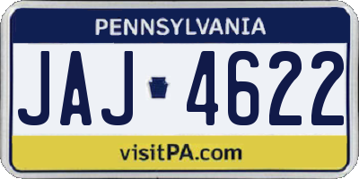 PA license plate JAJ4622