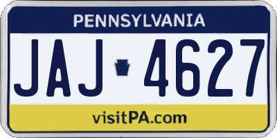 PA license plate JAJ4627