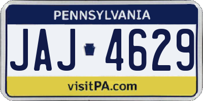PA license plate JAJ4629