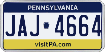 PA license plate JAJ4664