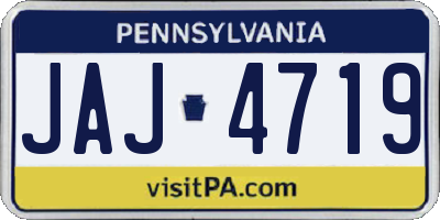 PA license plate JAJ4719