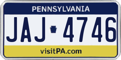PA license plate JAJ4746