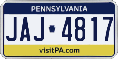 PA license plate JAJ4817