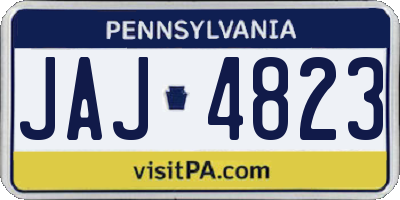PA license plate JAJ4823