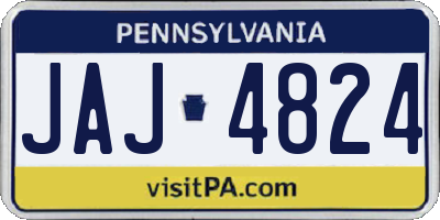PA license plate JAJ4824