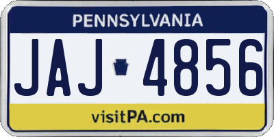 PA license plate JAJ4856