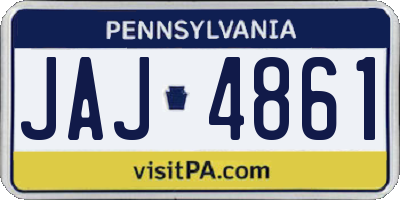 PA license plate JAJ4861