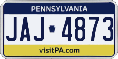 PA license plate JAJ4873