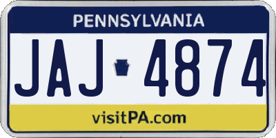 PA license plate JAJ4874