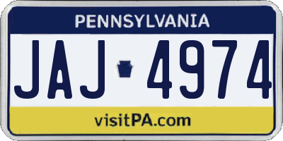 PA license plate JAJ4974