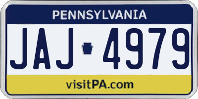 PA license plate JAJ4979