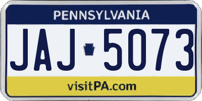 PA license plate JAJ5073