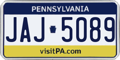 PA license plate JAJ5089
