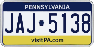 PA license plate JAJ5138