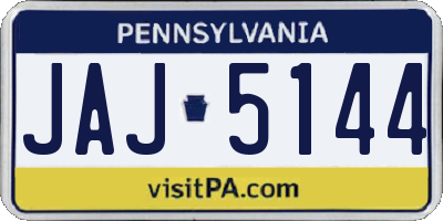 PA license plate JAJ5144