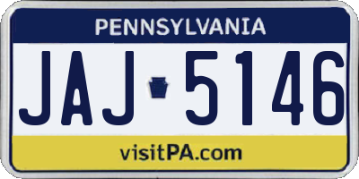PA license plate JAJ5146