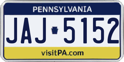PA license plate JAJ5152