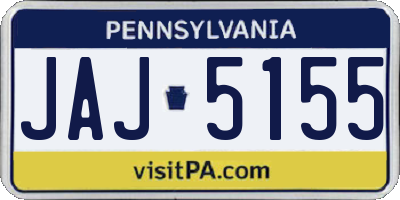 PA license plate JAJ5155