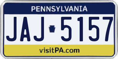 PA license plate JAJ5157
