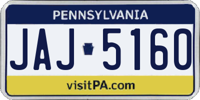 PA license plate JAJ5160