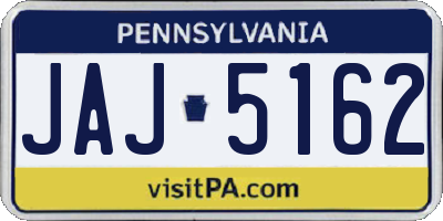 PA license plate JAJ5162
