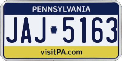 PA license plate JAJ5163