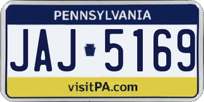 PA license plate JAJ5169