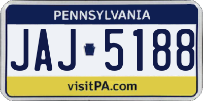 PA license plate JAJ5188