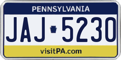 PA license plate JAJ5230